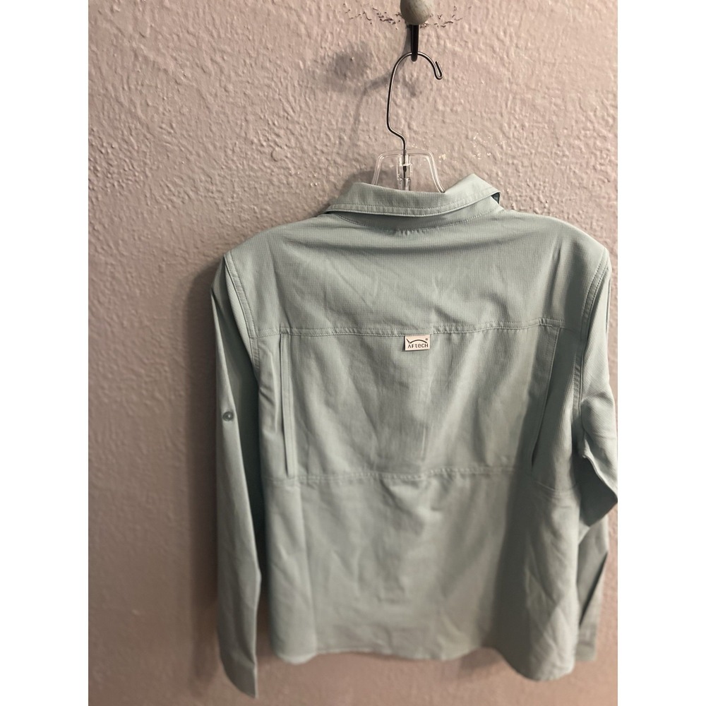 Aftech Bluish Women Shirt Size Large Bassmaster Fishing - Picture 5 of 6
